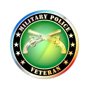 Pegatinas troqueladas holográficas - Veterano de la policía militar - Imagen 1 de 2