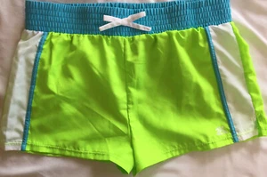 ZeroXposur Swimwear Girl’s Bottom Shorts Size 16  Neon Green & Aqua Blue - Picture 1 of 3