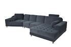 Corner Sofa U-Form Selectable Materials Couch Free Choice of Colour New Grey