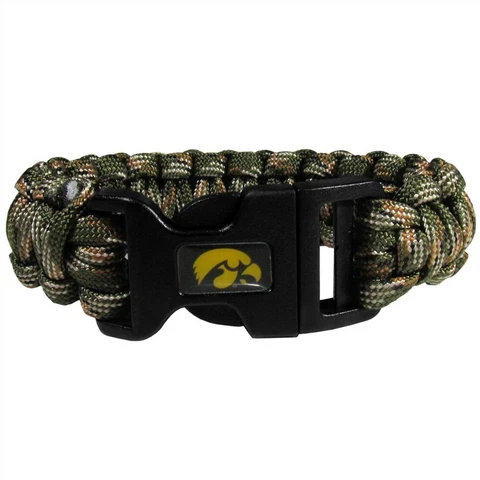 Iowa Hawkeyes Paracord Survival Bracelet Sport Jewelry Camo Strap NCAA College Cover