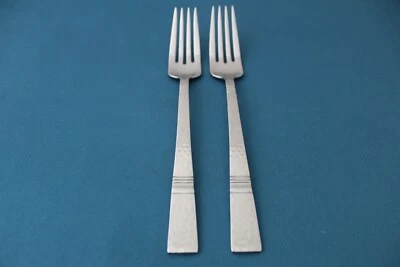 2 tenedores de cena Gorham BALUSTER martillados 18/8 acero inoxidable Vietnam 8 1/8" Foto 1 de 4