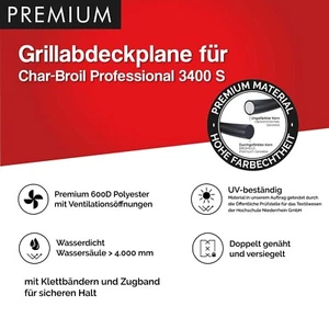 Premium Grill Abdeckhaube für Char-Broil Professional 3400S - Bild 1 von 8