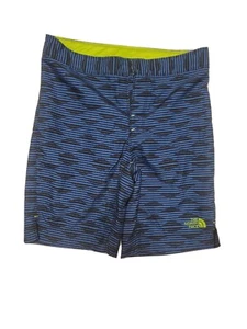 The North Face Boy's Swimming Shorts Large 14-16 Blue Black Logo - Picture 1 of 3