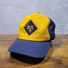 BSA Cub Scout Wolf Hat Cap Snapback Yellow Blue Made In USA Trucker