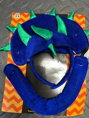 恐龙万圣节服装套装尾部头带毛绒装扮角色扮演怪物 — 第 1/3 张图片