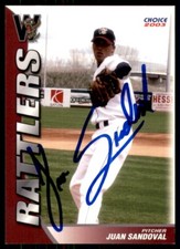 2003 Choice Wisconsin Timber Rattlers Juan Sandoval Signed IP AUTO Wisconsin