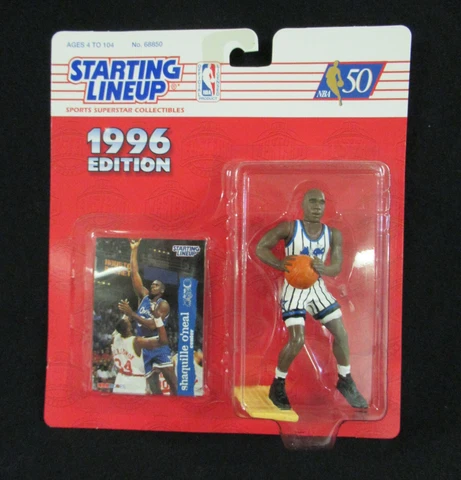 LSU Tigers SHAQ O'NEAL in Orlando Magic Jersey : 1996 SLU Figure, NBA Hoops Card Cover