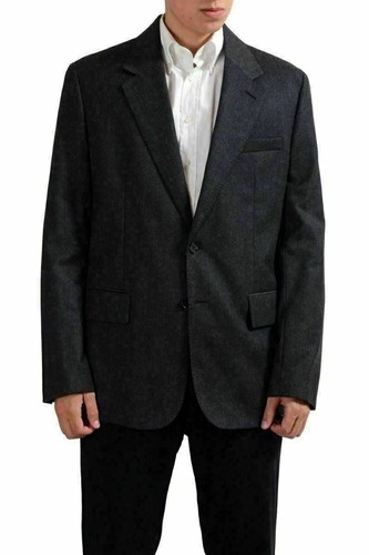 MAISON MARGIELA Blazer cappotto sportivo Maison Martin Margiela uomo 100% lana antracite US 38 IT 48