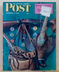 Saturday Evening Post - November 11, 1944 - John Atherton cover - color Coke ad - Picture 1 of 2