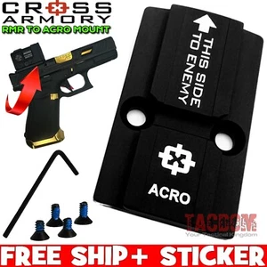 CROSS ARMORY RMR TO AIMPOINT ACRO ADAPTER - MOUNT YOUR ACRO OPTIC ON GL0CK  SIG - Picture 1 of 6