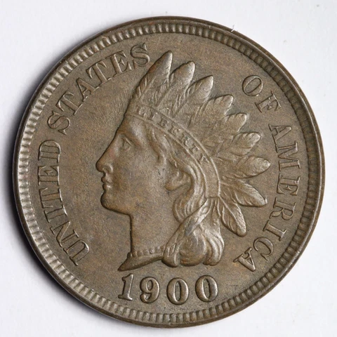 1900 Indian Head Cent Penny CHOICE UNC *UNCIRCULATED* MS E129 RNZ Cover