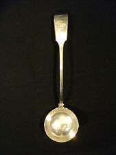 WONDERFUL 19th C. ENGLISH SILVERPLATED PUNCH LADLE with ENGRAVED THISTLE DESIGN