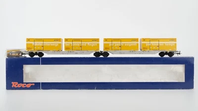 Roco H0 66564 Container-Doppelwagen Postcontainer - Bild 1 von 4