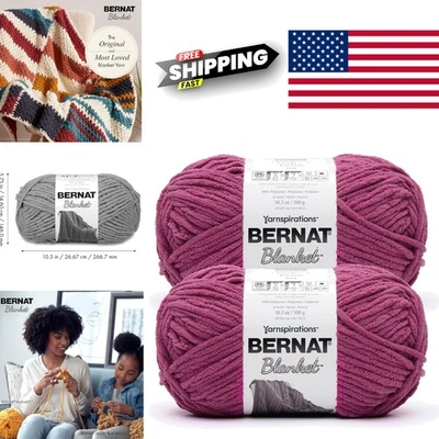 Hilo de chenilla súper voluminoso 300 g fucsia profundo 220 yardas para tejer y ganchillo Foto 1 de 4