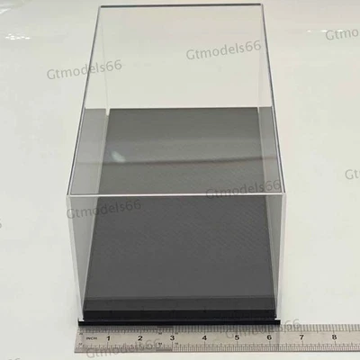 1:18 Scale Model Car Display Cabinet High Quality Acrylic Case Carbon Fiber Base - Image 1 of 4