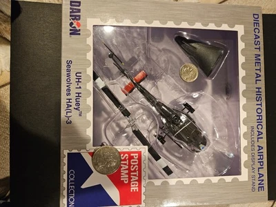 1/87 HO Helicóptero Marina de los Estados Unidos Huey Daron SELLO POSTAL UH-1 HAL-3 Seawolves B4 Foto 1 de 4