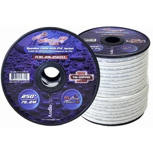 16 GA 250Ft AWG White PVC Jacketed 100% Tin Copper Audiopipe Speaker Wire Lot - Picture 1 of 4