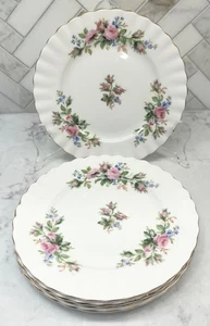 FIVE Royal Albert Moss Rose Bread and Butter Plates - Picture 1 of 2