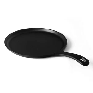 Commercial CHEF 10.5 Inch Preseasoned Cast Iron Round Griddle Pan - Picture 1 of 5