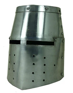 Kreuzritter Topf Helm Visier Larp Mittelalter Reenactment  Rüstung Larp sca R212 - Bild 1 von 1