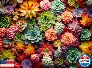 1000 Piece Puzzle for Adults - Succulent Plants Puzzle - Family Puzzle Toys,  - Picture 1 of 5