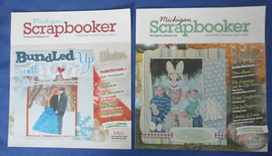 Lot-2 Michigan Scrapbooker Magazine Winter Spring 2014-2015 Stamp Paper Craft - Picture 1 of 18