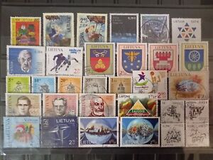 LITHUANIA Recent used stamps  - 31 different