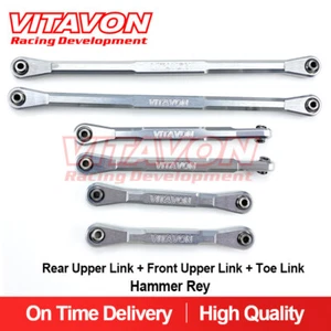 Eslabón superior trasero VITAVON CNC aluminio7075 + eslabón superior frontal + eslabón de la punta Hammer Rey plateado - Imagen 1 de 4