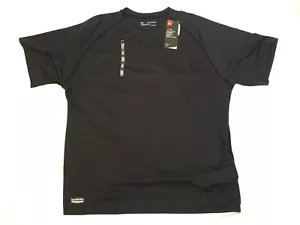 Under Armour Shirt Mens 2XL- XXL Black Short Sleeve Heat Gear Loose Fit - Picture 1 of 4