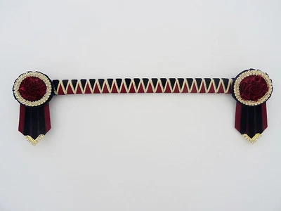 Burgunder Marine und Gold - Eckstein Stirnband - Samt zeigendes Stirnband - £25,99