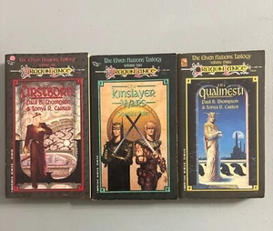 Vintage 1991 First Edition DragonLance Lot: Complete Elven Nations Trilogy Set - Picture 1 of 8