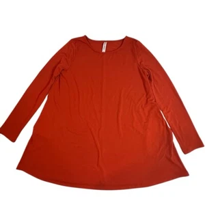 Zenana Bluse Damen groß orange Tunika Taschen Preppy Shirt Freizeit bunt Top - Bild 1 von 10