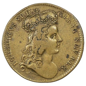 France jeton de Nuremberg Louis XV Visanimicum Corpore Crescit laiton Feu.13219 - Imagen 1 de 2