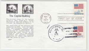 TurtlesTradingPost- Capitol Booklet- 1977 #1623 FDC- Flagtown, NJ Dual Cancel - Picture 1 of 1