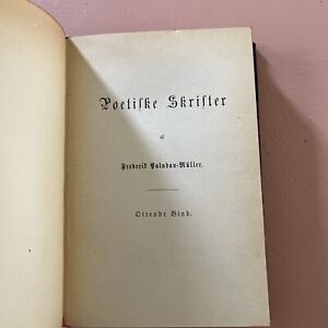 1879 Poetic Writings Danish Frederik Paludan Muller Hardcover