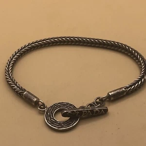 Silpada Sterlingsilber Fuchsschwanz Kette Logo Knebelarmband 6 1/2" B1704 hervorragender Zustand - Bild 1 von 10