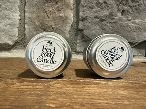 2 x Origins Feel Good Candle ~ Ginger, Bergamot, Clove ~ Mini Size NEW - Picture 1 of 3