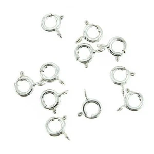 Sterling Silver Spring Clasp 9mm x 7mm - 1 Clasp - ST007 - Picture 1 of 1