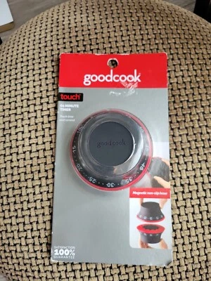 Temporizador GoodCook Touch 60 Minutos con Base Magnética Antideslizante, Negro/Rojo Foto 1 de 2