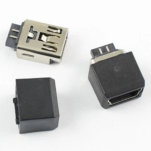 Conector de enchufe tipo B de 5 pines mini USB hembra con cubierta #A7 5 piezas - Imagen 1 de 4
