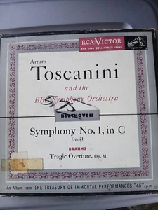 Toscanini Beethoven Symphonies No. 1 Record Box Set / 5 RCA Red Vinyl Classical - Picture 1 of 5