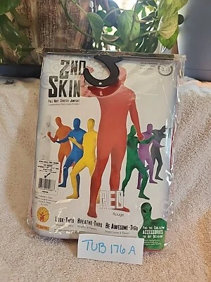 Mono elástico de cuerpo completo 2ª segunda piel con cubierta facial talla XL rojo Foto 1 de 4