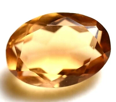 Lab Created 5.75 Ct Splendid Golden Yellow Citrine GGL Certified AAA+ Gemstone - Image 1 of 3