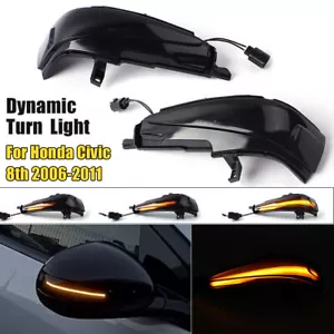 Dynamic Turn Signal Mirror Blinker Light For Honda Civic 8th 2006-2011 Sedan - Picture 1 of 7