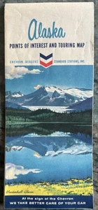 1964 Alaska Touring Travel Road Map (Chevron Dealers & Standard Stations) - Picture 1 of 2