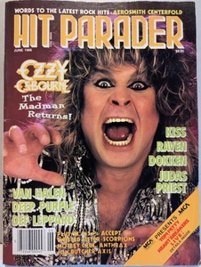 Hit Parader Magazine June 1986 Ozzy, Van Halen, Motley Crue, Deep Purple, KISS - Picture 1 of 17