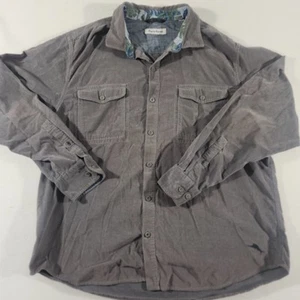 Camisa Tommy Bahama Para Hombres XL Gris Cordón Costa Pana Botón Manga Larga Camisa - Imagen 1 de 8