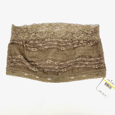 Free People Medium Scalloped Lace Bandeau in Taupe NWT Brand New - Image 1 of 4