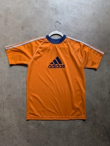Vintage Orange Adidas Soccer Jersey Mens XL - Made in USA - Rare - Picture 1 of 4