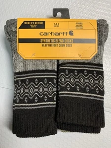 Carhartt Calze Crew Donna Pesanti, Taglia Media, Scarpa Tg 7-9,5, 4 Paia - Foto 1 di 2
